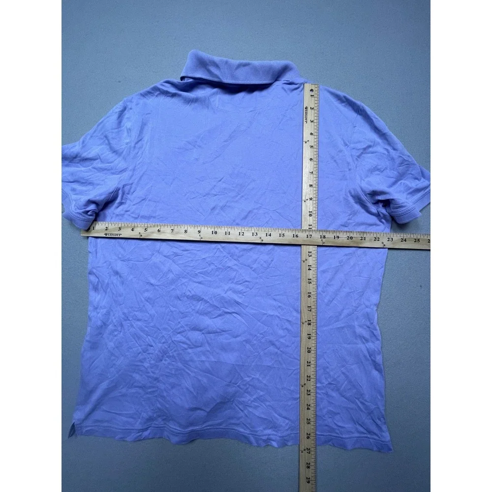 Banana Republic Polo Luxury Touch Cotton Purple Large Mens